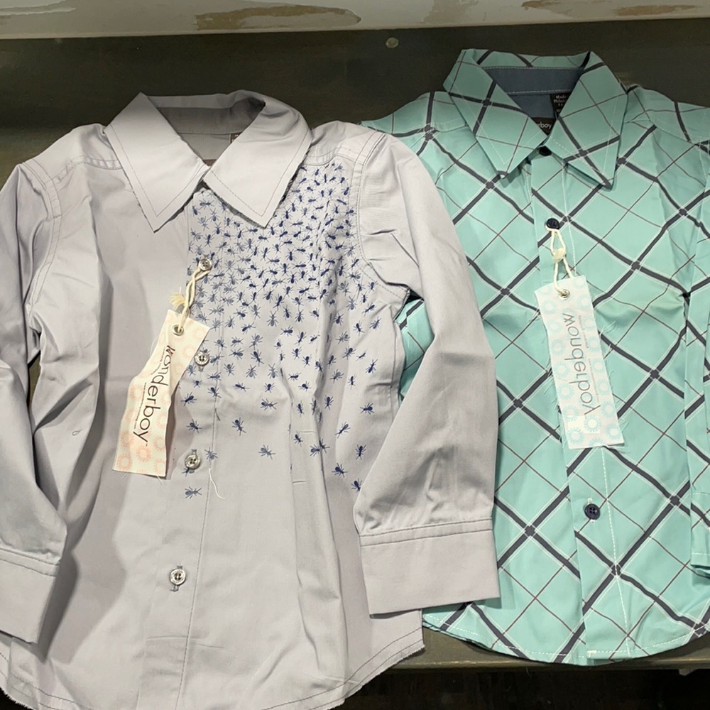 NWT Wonderboy Lot of 2 Cotton Long Sleeve Shirts Size 3T